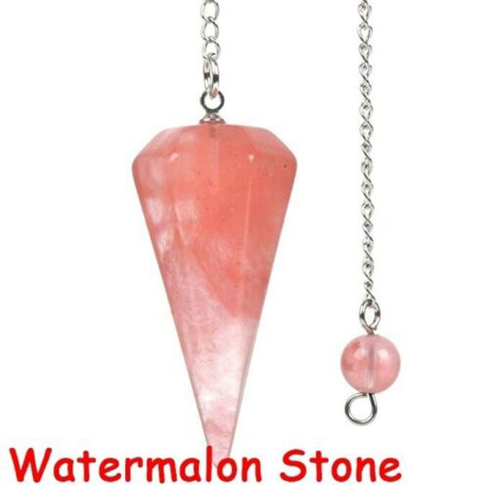 Mineraali Healing Divination Pendulum Natural Cristal Lucky Original Witchcraft Stone Reiki Hexagonal Energy Pendant Meditations - Executive-Skincare