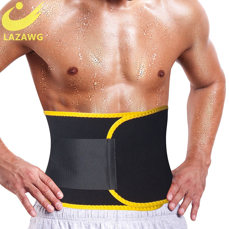 LAZAWG Men Waist Trainer Trimmer Sauna Sweat Belt Belly Corsets  Control Sport Burner Workout Weight Loss Slimming Body Shaper - Executive Quality Store