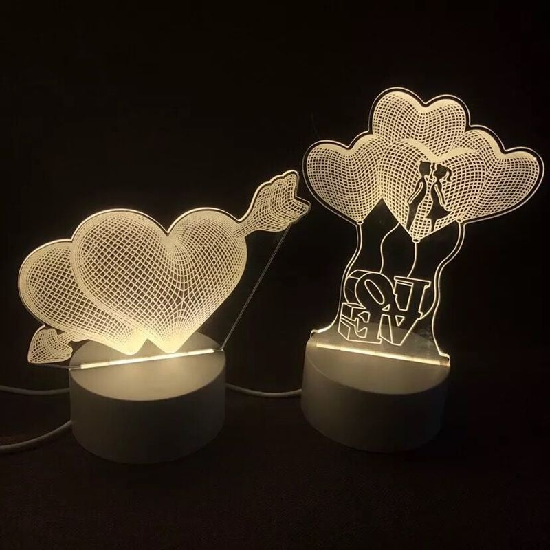 Led Lamp Night Light Christmas Decoration 2022 Wedding Decoration Party Decoration New Year 2023 Valentines Day Gift Baby Shower - Executive-Skincare