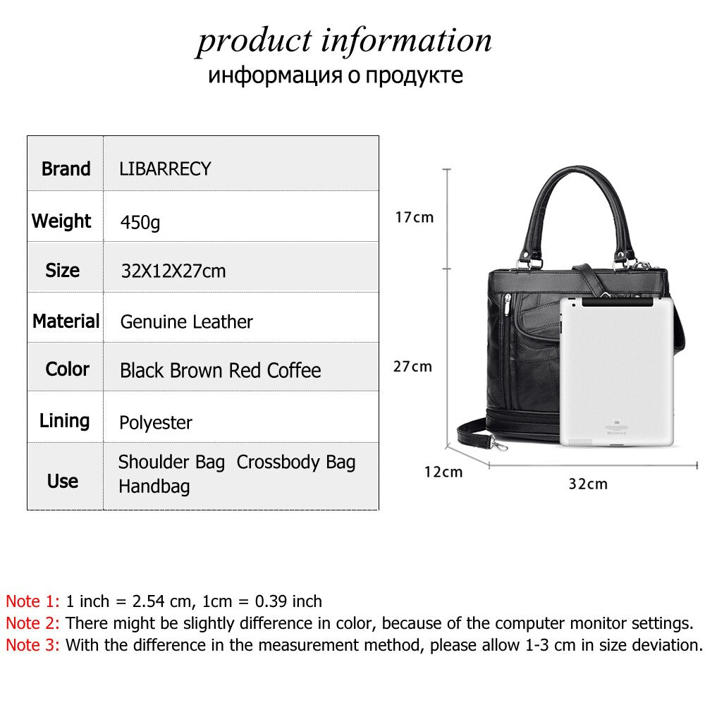 Panelled Design 2022 New Genuine Leather Women&#39;s Handbag Multifunctional Fashion Ladies Shoulder Messenger Bags Bolsos De Mujer - Executive-Skincare