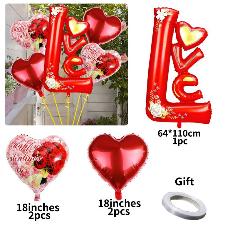 91*67cm Bear Balloon Aluminum Film Balloons Single Girl Wedding Baby Shower Decoration Birthday Valentine&#39;s Party Supplies - Executive-Skincare