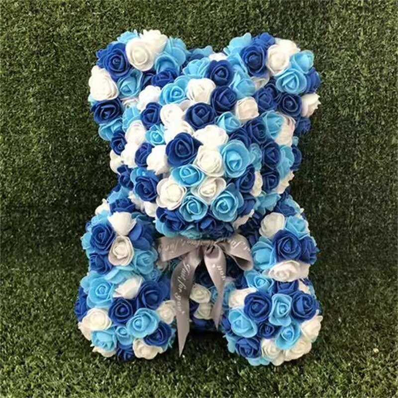 25cm Rose Bear Girlfriend Anniversary Christmas Valentine&#39;s Day Gift Birthday Present For Wedding PartyArtificial Flowers - Executive-Skincare