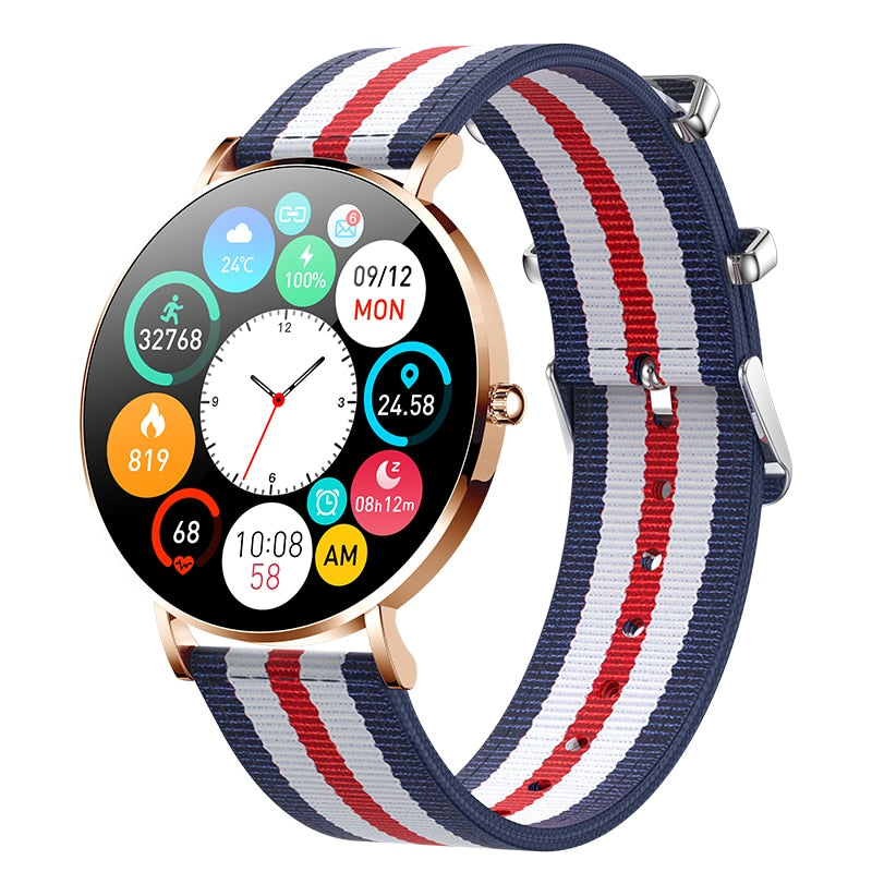 2022 New Ultra Thin Smart Watch Women 1.36&quot; AMOLED 360*360 HD Pixel Display Always Show Time Call Reminder Smartwatch Ladies+Box - Executive-Skincare