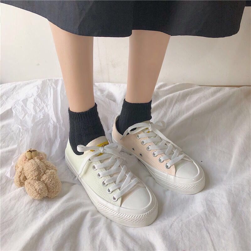 Women&#39;s Color Changing Canvas Shoes Trendy Fashion Versatile Low-top Lace-up Boarding Shoes Cute Fairy Colorful  Kawaii Sneakers - Executive-Skincare