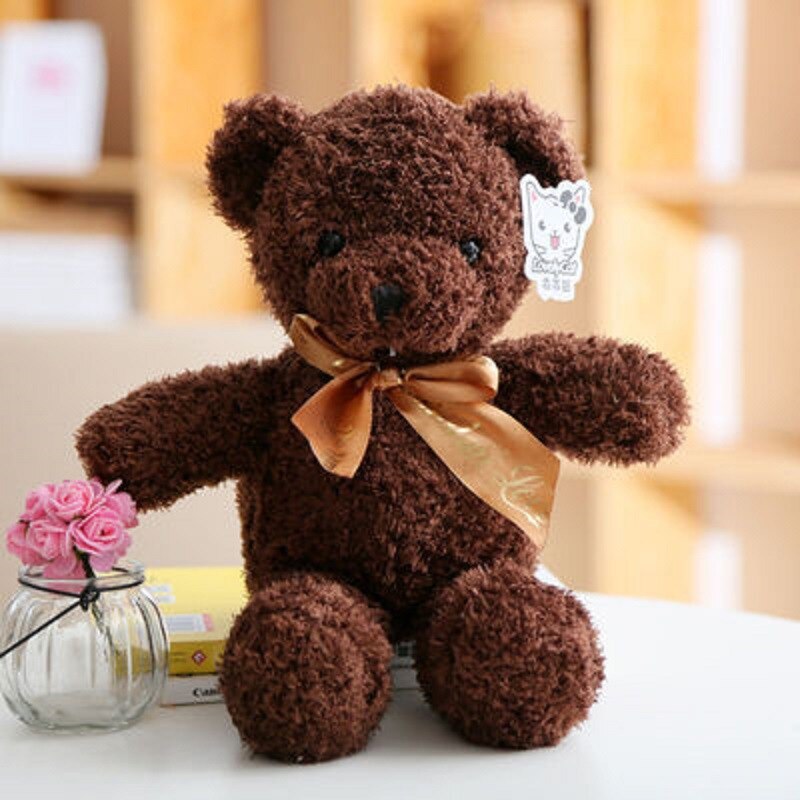 Hot 30cm Lovely Teddy Bear Plush Toys Stuffed Cute Bear with Heart Doll Girls Valentine&#39;s Gift Kids Baby Christmas Brinquedos - Executive-Skincare