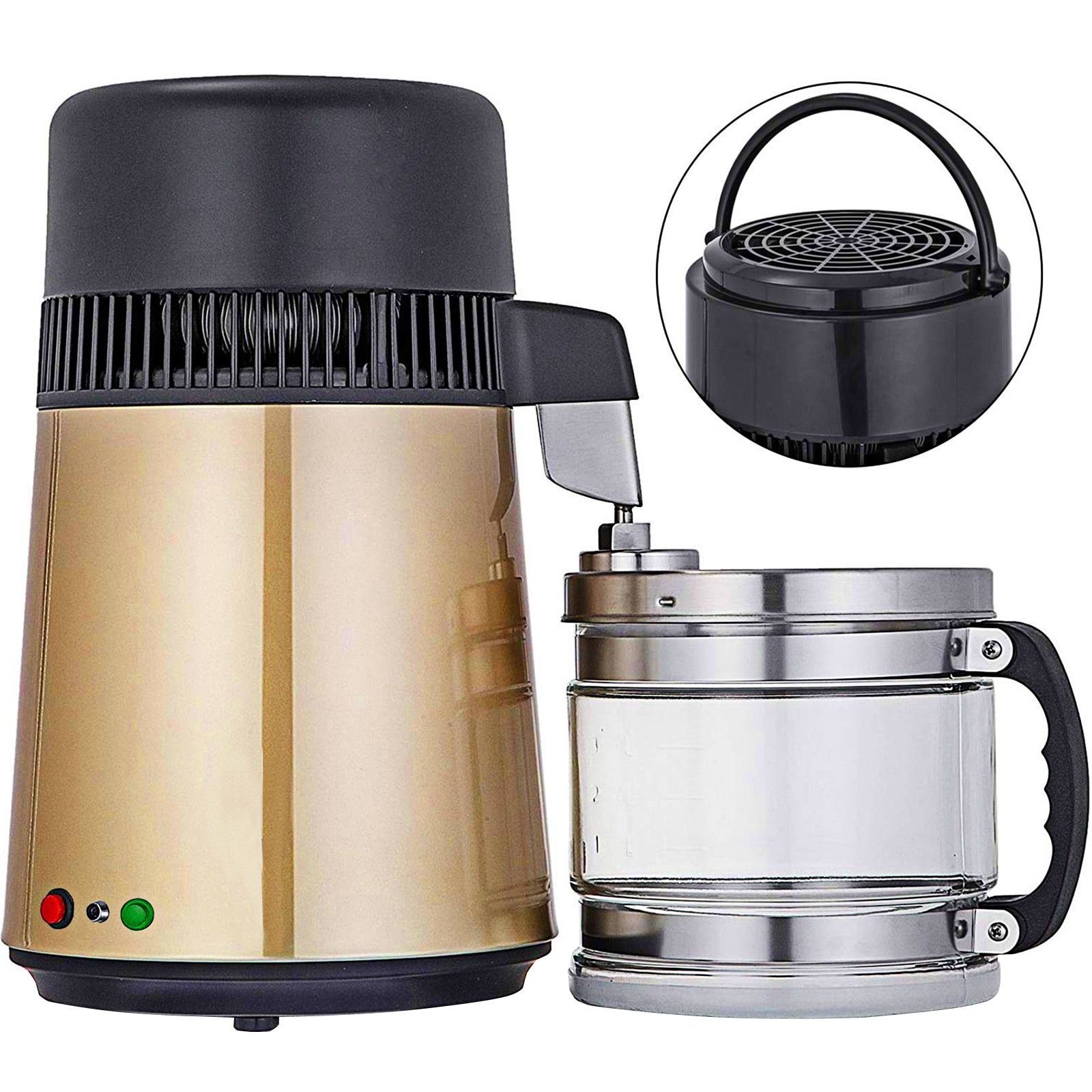 4L Water Distiller Purifier Filter for Drinking Water Bottle Electric Kettle Stainless Steel Cooler Office Home Appliances - Executive Quality Store