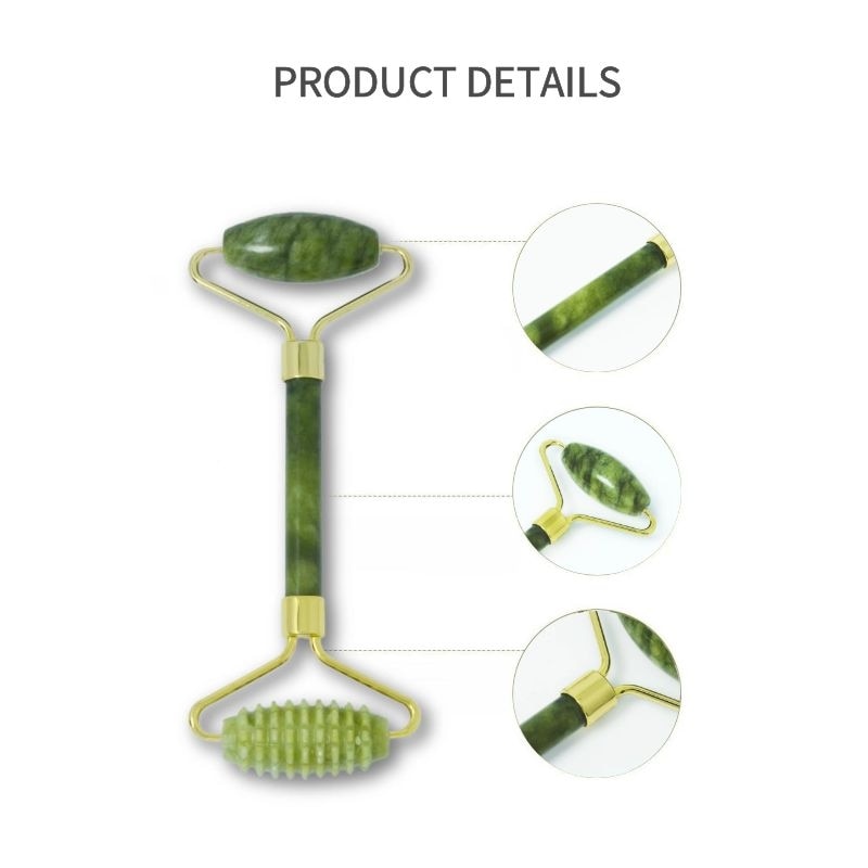 Natural Jade Roller Gua Sha Massager Tool Sets For Face Gouache Scraper Roller Set Facial Skin Care Beauty Health Massage Tools - Executive-Skincare