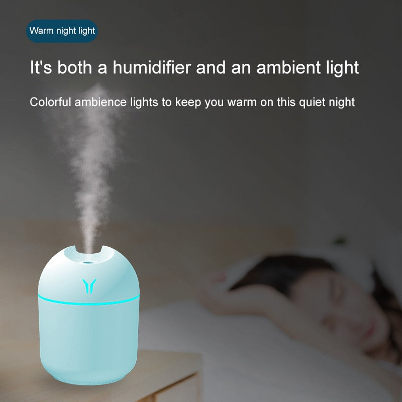 250ML Mini  Ultrasonic Air Humidifier  USB Essential Oil Diffuser  Purifier Aroma Anion Mist Maker - Executive Quality Store