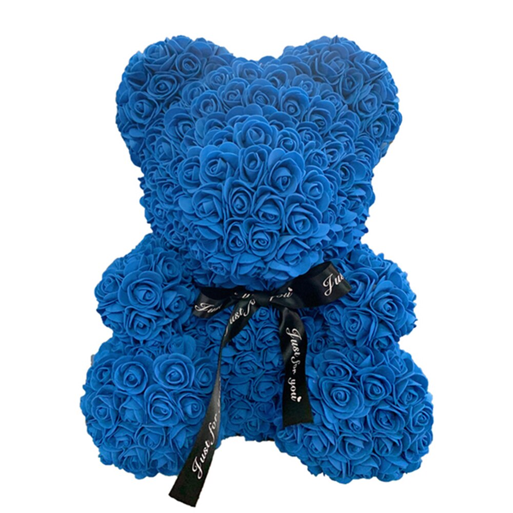 25/40CM Rose Bear Artificial Flowers Teddy Roses Bear for Wedding Anniversary Girlfriend Valentine&#39;s Day Christmas DIY Gifts Box - Executive-Skincare