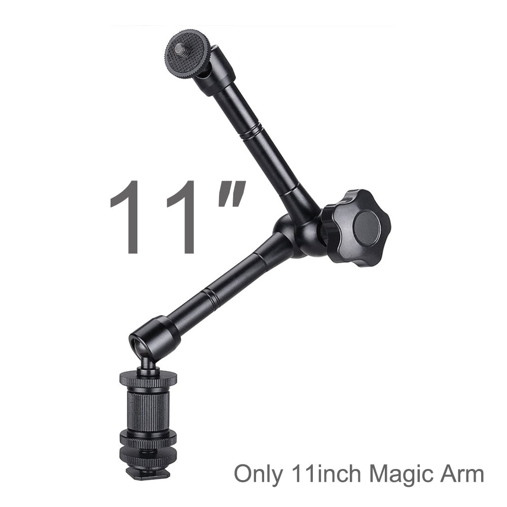 11 Inch Adjustable Friction Articulating Magic Arm + Super Clamp for SLR LCD Monitor LED Flash Light Camera Accessories - Executive-Skincare