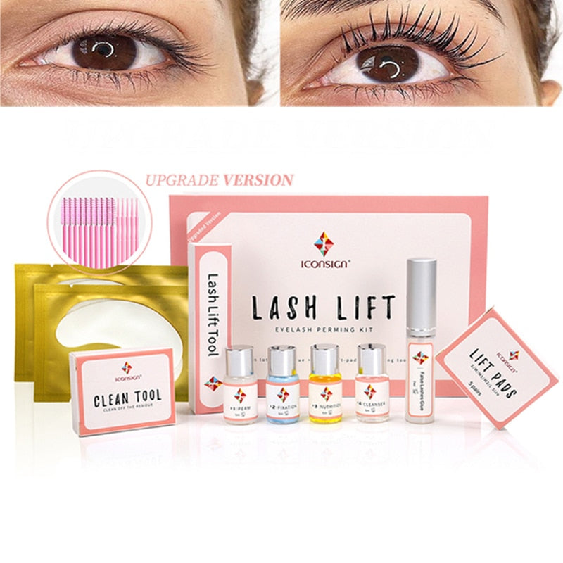 ICONSIGN Upgrade Version Lash Lift Kit Professional Lifting Eyelashes Lasting 6-8 Weeks Lash Perm Eyelash Enhancer Makeup Tools - Executive-Skincare