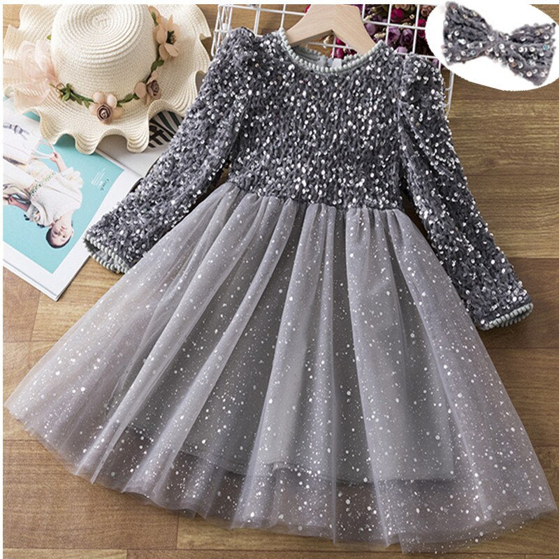 Girls Christmas Dress Long Sleeve Printed Snowflake New Year Costume Xmas Clothes Kids Dresses For Girls Marry Christmas Sweater - Executive-Skincare