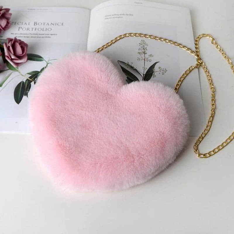 New Lady Girl Pretty Cute Faux Rabbit Fur Handbag Shoulder Messenger Bag Tote Fashion Women Long Fur Grass Handbag Messenger Bag - Executive-Skincare