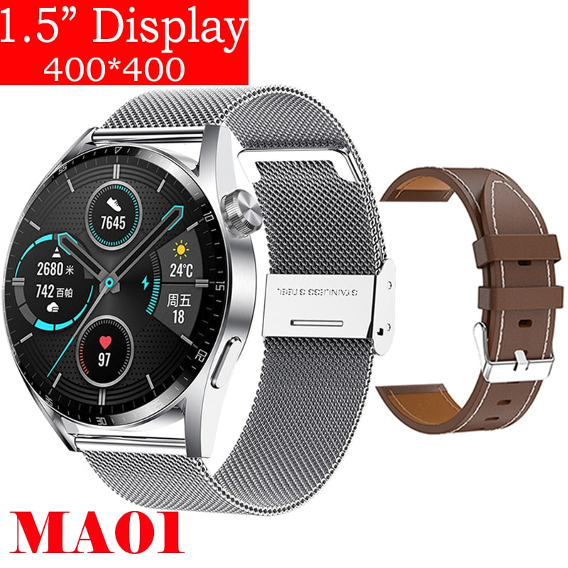 2022 Smart Watch Men Android GT3 1.5 inch Always Display Bluetooth Call IP68 Wateroproof Smartwatch for Men Huawei Xiaomi Iphone - Executive-Skincare