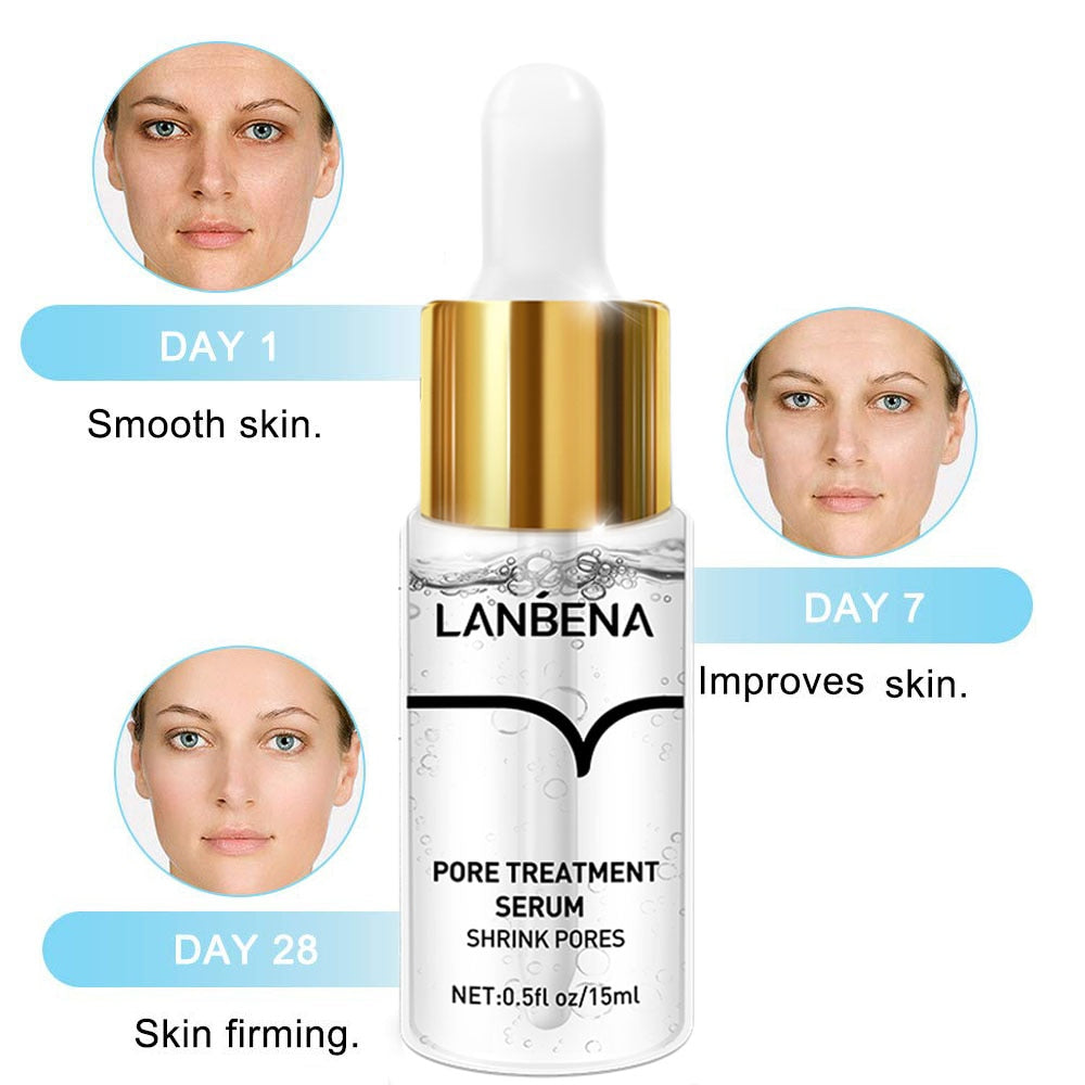 LANBENA Pore Shrink Serum Moisturizing Oil Control Essence Remove Blackheads Acne Treatment Whitening Skin Care Beauty Health - Executive-Skincare