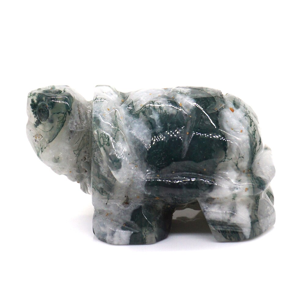 1.5&quot; Tortoise Statue Natural Gemstone Carving Healing Crystal Animals Figurines Reiki Stones Decoration Wholesale - Executive-Skincare