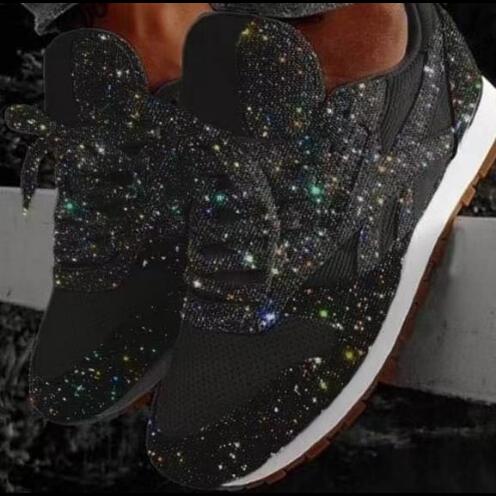 Hot 2022 Women Sequined Glitter Sneakers, Casual Lace-up Shoes, Sparkling, Flat and Casual shoes for women sneakers  shose women - Executive-Skincare