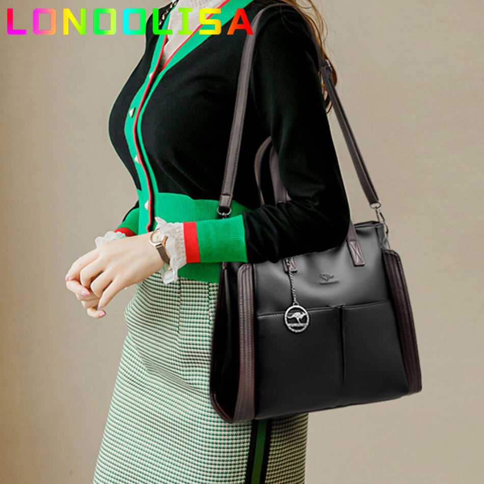 Large Capacity Leather Shoulder Bags for Women 2022 New Luxury Handbags Woman Bags Designer High Quality Shopping Crossbody Tote - Executive-Skincare