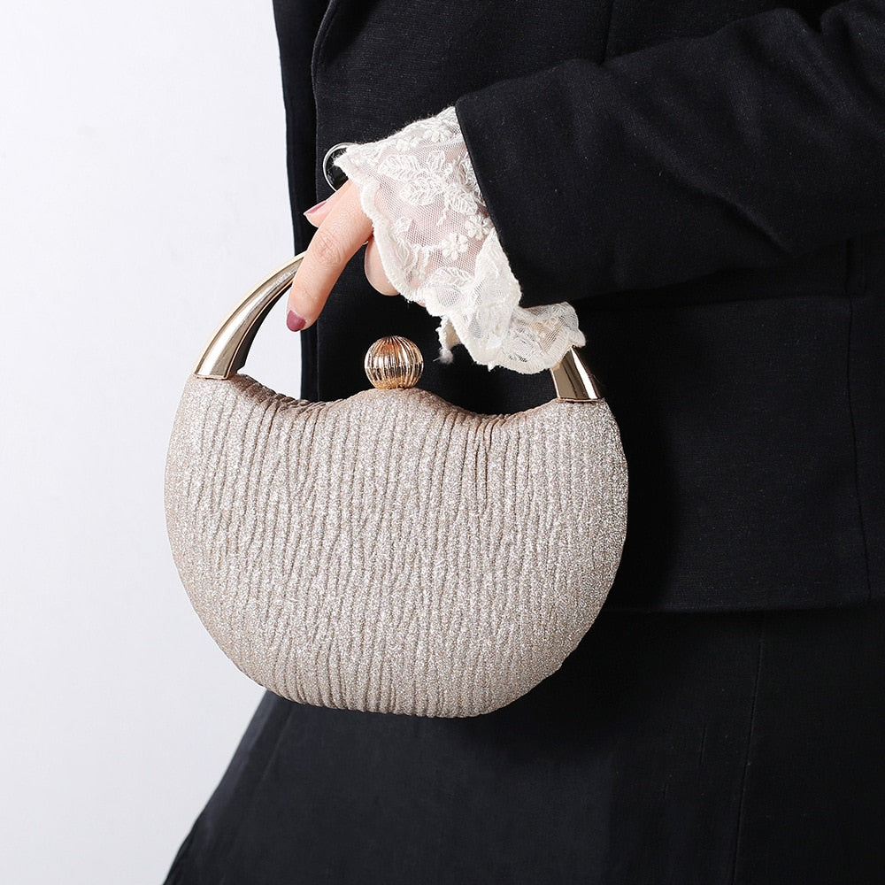 Wedding Clutch Bag Luxury Handbags For Women Elegant Round Shoulder Bag Female Small Party Evening Clutch Bag Purse Sac A Main - Executive-Skincare