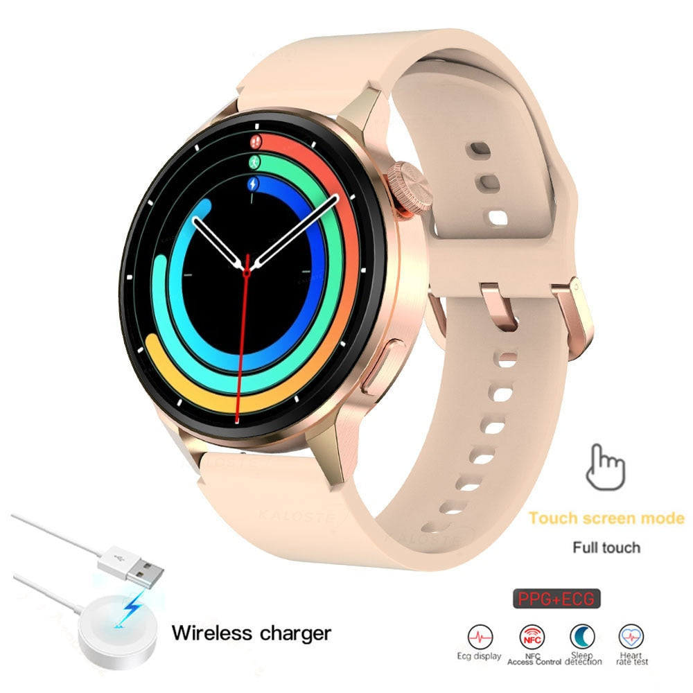 2022 New NFC Smart Watch Men Smart Bluetooth Call Sport GPS Track Smartwatch Women Heart Rate ECG PPG Smartwatch For Android ios - Executive-Skincare