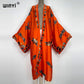 2022 WINYI Summer holiday Beach Wear Cover up sweet lady boho Cardigan stitch colorful sexy Holiday long Sleeve Kimono kaftan - Executive-Skincare