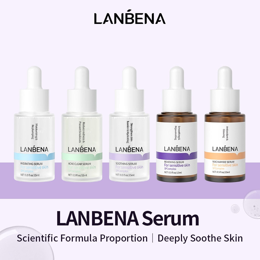 LANBENA Niacinamide Face Serum Facial Whitening Anti Aging Wrinkle Hyaluronic Acid Moisturizing Shrink Pores Serum Skin Essence - Executive-Skincare