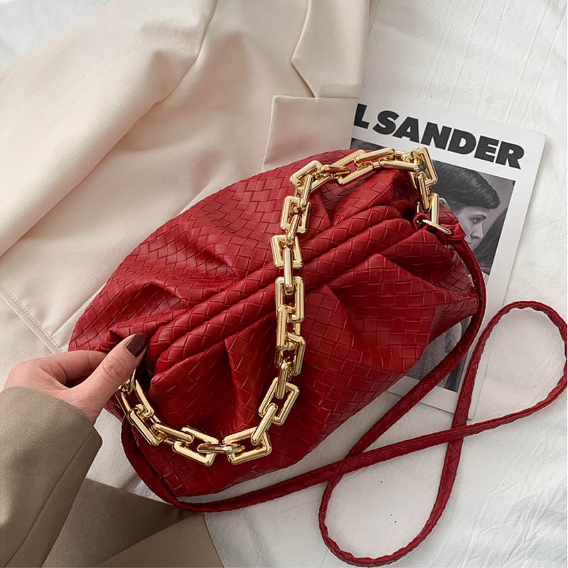 SWDF Luxury Brand Handbag Women&#39;s Bag Pu Leather Fashion Thick Chain Shoulder BagsTrendy Crossbody Bags For Women 2022 New Purse - Executive-Skincare