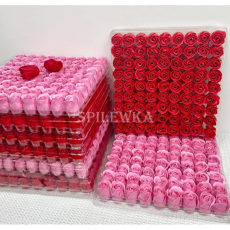 81Pcs/lot Artificial Flower Floral Scented Rose Flower Head Wedding Christmas&#39;s Mother&#39;s Valentine&#39;S Day Decor Soap Flowers Gift - Executive-Skincare