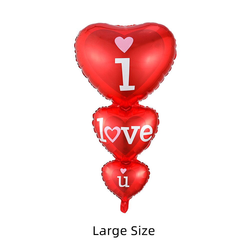 Large Red Lips Double Bear Hug Heart Balloons Foil I Love You Wedding Valentine&#39;s Day Marriage Event Party Balloon Decoration - Executive-Skincare