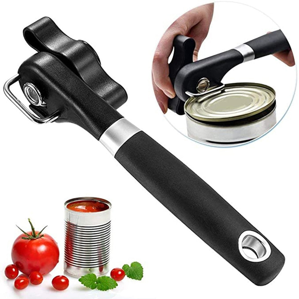 Cans Opener Kitchen Tools Professional Handheld Manual Stainless Steel Can Opener Side Cut Manual Jar Opener Wine Accessories - Executive Quality Store