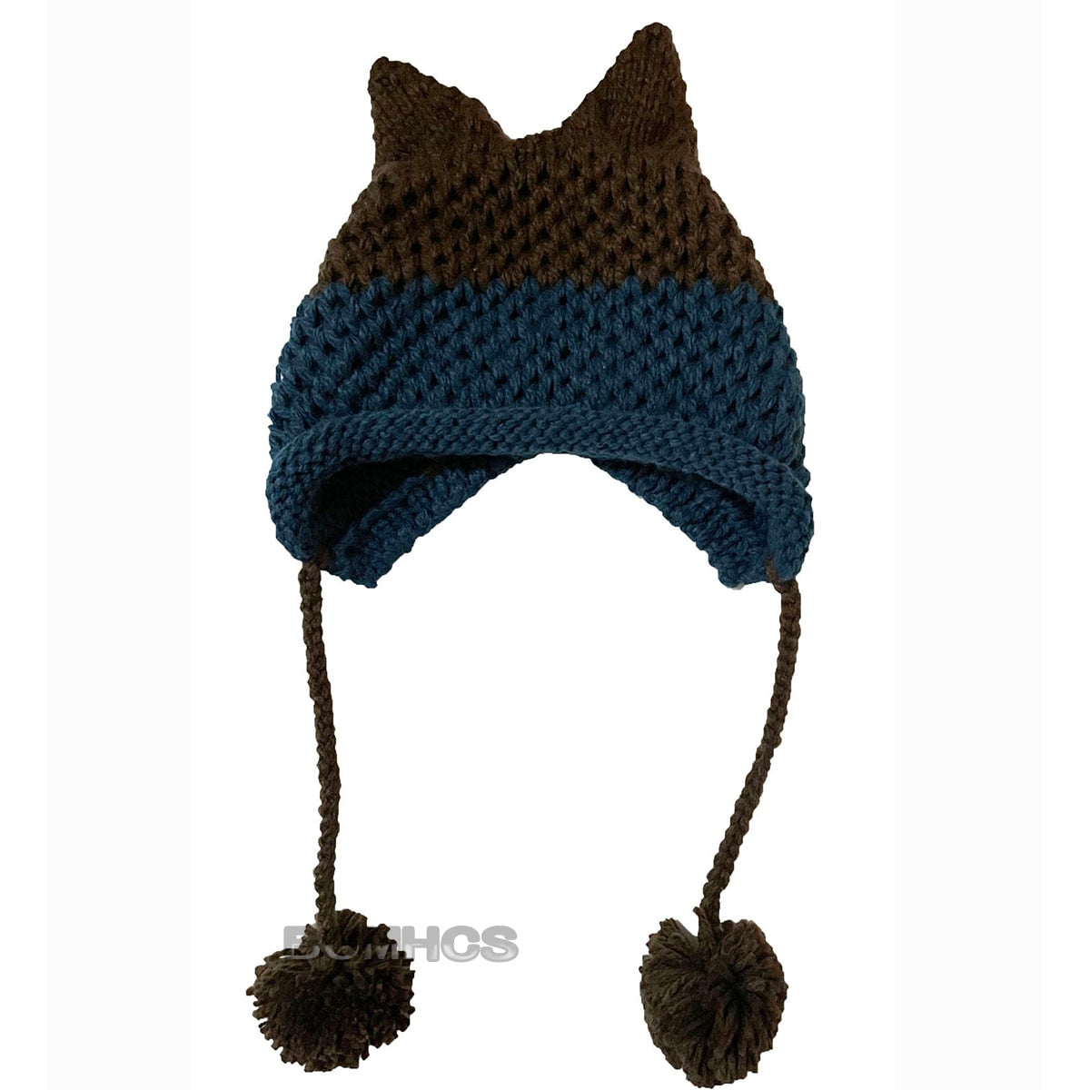 BomHCS Cute Fox Ears Beanie Winter Warm 100% Handmade Knit Hat - Executive-Skincare