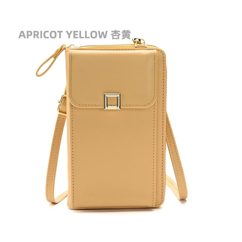 Women&#39;s Phone Bag Ladies Crossbody Shoulder Mobile Wallet Messenger Bags Small PU Leather Purse Card Holder For Female - Executive-Skincare