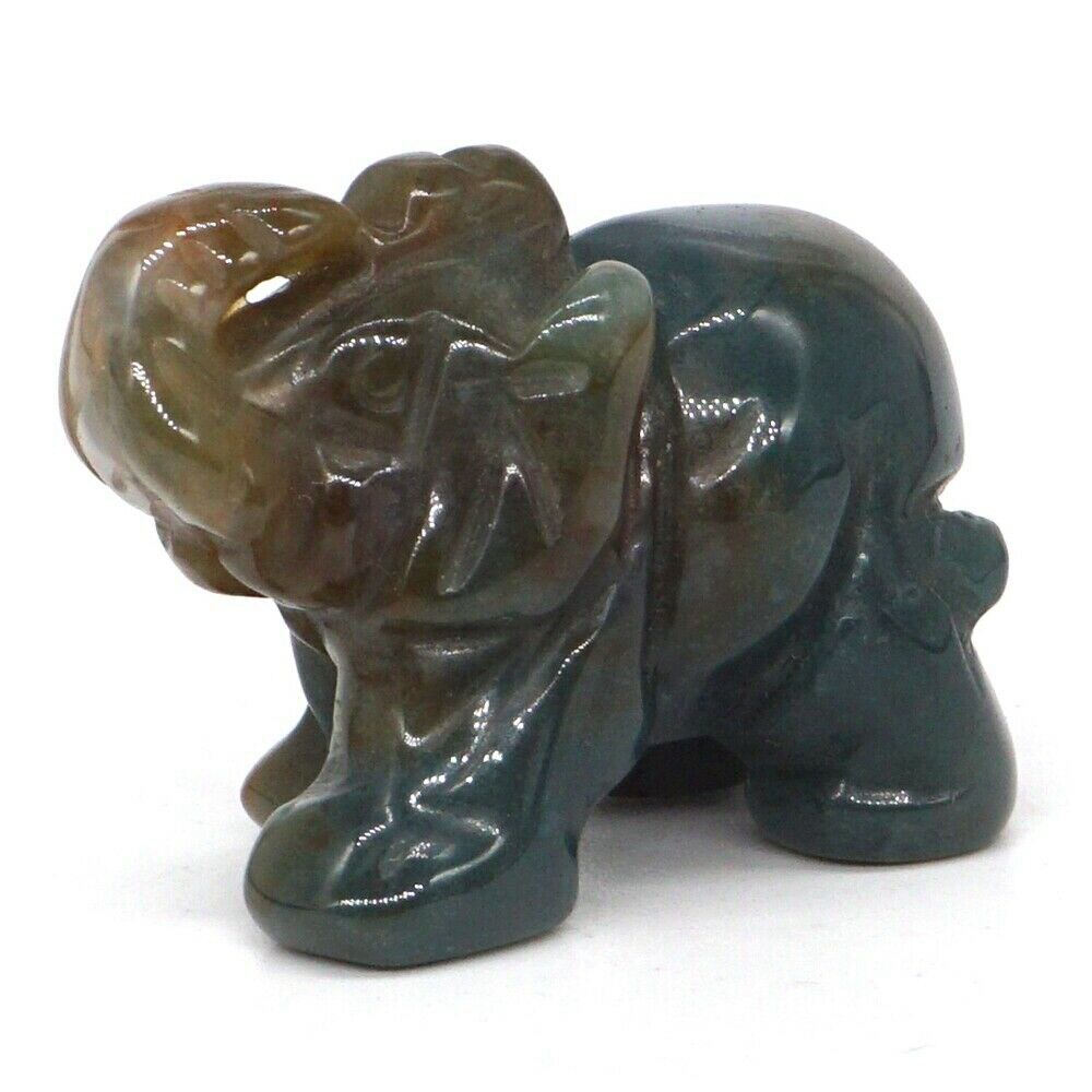 Elephant Statue Natural Gemstone Carved Healing Crystal Amethyst Quartz Animals Figurine Reiki Stones Lucky Decoration Wholesale - Executive-Skincare