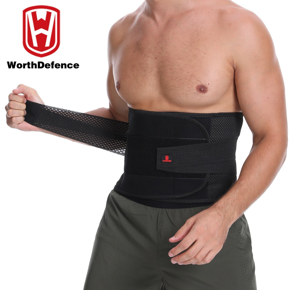 Worthdefence Orthopedic Corset Back Support Gym Fitness Weightlifting Belt Waist Belts Squats Dumbbell Lumbar Brace Protector - Executive Quality Store