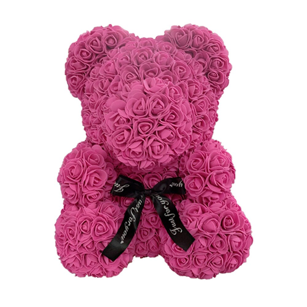 25/40CM Rose Bear Artificial Flowers Teddy Roses Bear for Wedding Anniversary Girlfriend Valentine&#39;s Day Christmas DIY Gifts Box - Executive-Skincare