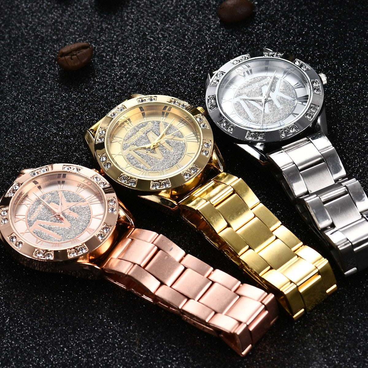 Luxury Famous Brand TVK Watch For Women Water Resistant Silver Stainless Steel Frosted Roman Digital Diamond Quartz Watches Gift - Executive-Skincare