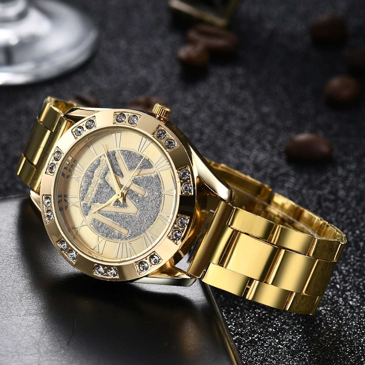 Luxury Famous Brand TVK Watch For Women Water Resistant Silver Stainless Steel Frosted Roman Digital Diamond Quartz Watches Gift - Executive-Skincare