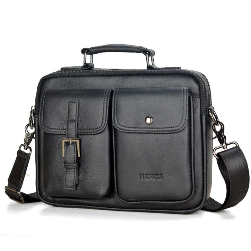 Brand New Cowhide Leather Messenger Bag Men Genuine Leather Handbag Male Travel Pad Shoulder Bag for Men Office Briefcase Totes - Executive-Skincare