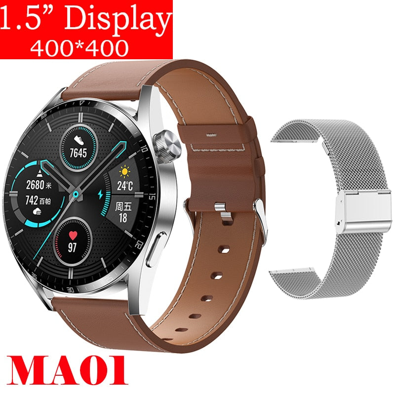 2022 Smart Watch Men Android GT3 1.5 inch Always Display Bluetooth Call IP68 Wateroproof Smartwatch for Men Huawei Xiaomi Iphone - Executive-Skincare