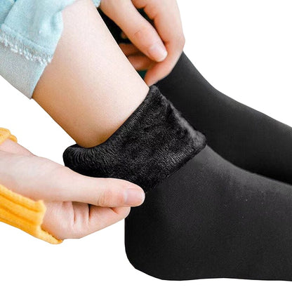 New Velvet Women Winter Warm Thicken Thermal Socks Soft Casual Solid Color Sock Wool Cashmere Home Snow Boots Floor Sock 1Pairs - Executive-Skincare