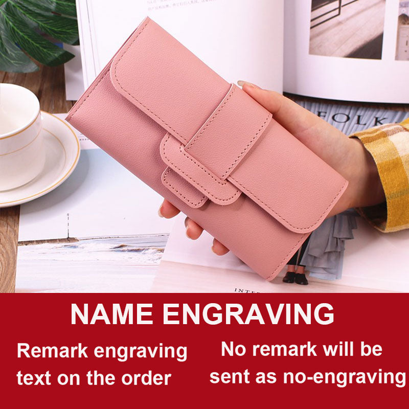 2022 Long Women Wallets Free Name Customized Lady’s New Fashion Quality PU Female Wallet Photo Holder Card Holder Women&#39;s Purse - Executive-Skincare