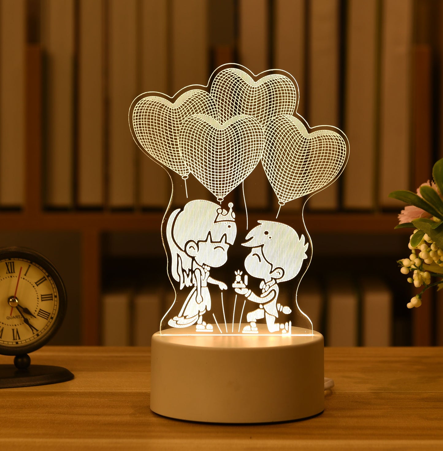 Led Lamp Night Light Christmas Decoration 2022 Wedding Decoration Party Decoration New Year 2023 Valentines Day Gift Baby Shower - Executive-Skincare