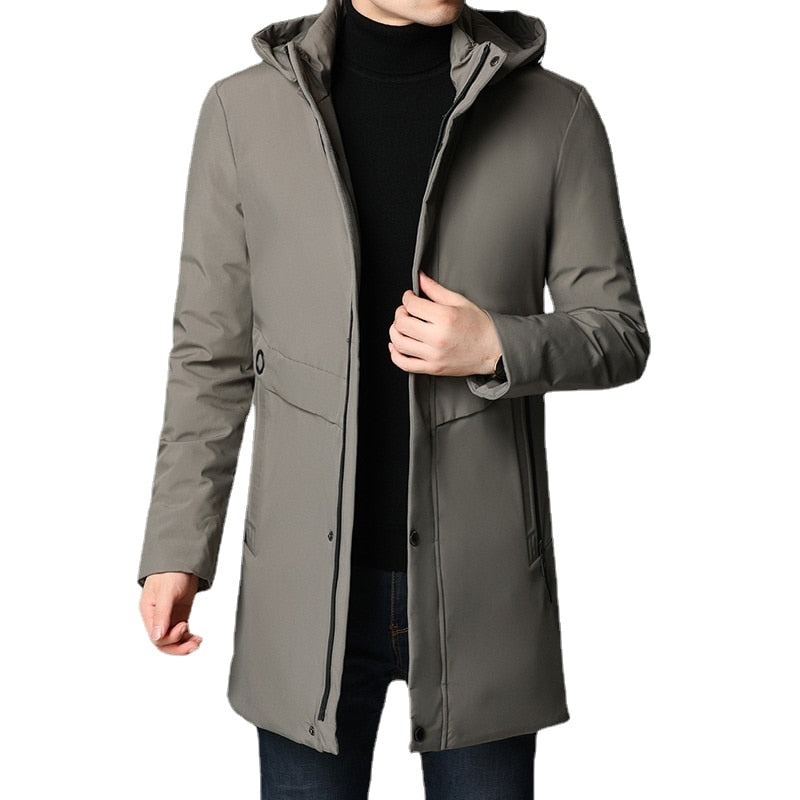 2022 New Brand Casual Fashion Hooded Men Long Parka Winter Jacket Heavy Thick Warm Outerwear Windbreaker Coats Man Clothes S-3XL - Executive-Skincare