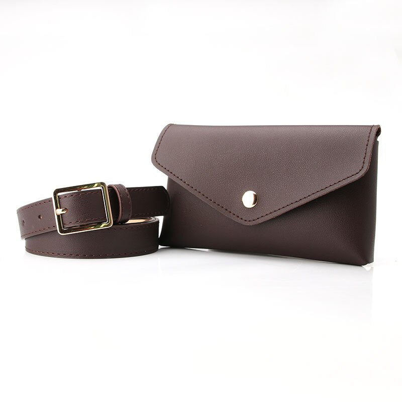 Pu Leather Waist Bag Large Capacity Belt Bag Women Crossbody Waist Bags with Belt Mobile Phone Bag Small Purse Clutch - Executive-Skincare