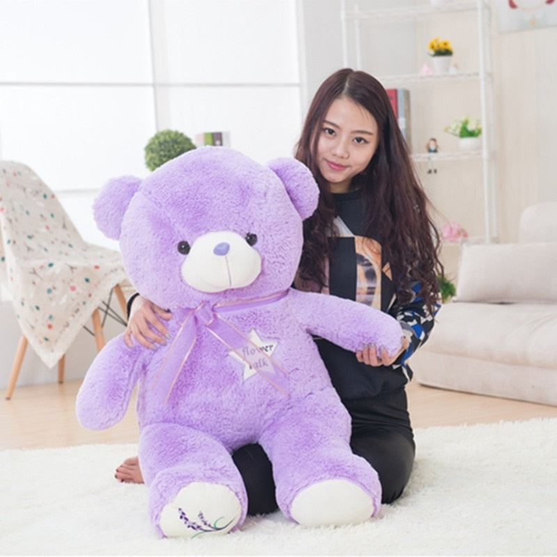 35/80cm Cute Purple Bear Plush Toys High Quality Stuffed Lovely Animals Teddy Bear Dolls for Classmate Kids Graduation Gifts - Executive-Skincare