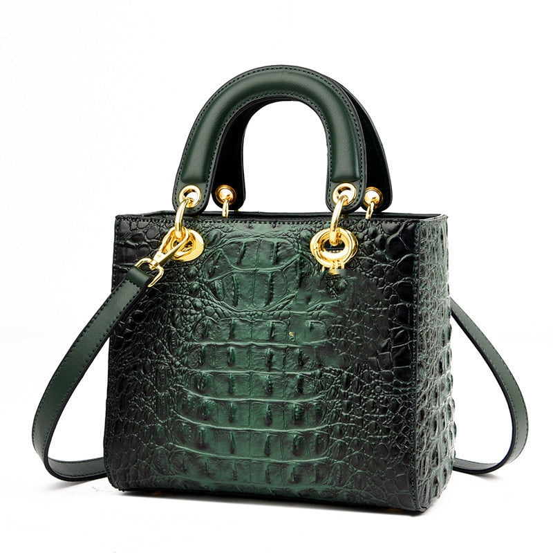 2022 High Quality Luxury Brand Designer Leather Shoulder Bag for Women Hand Bag Crocodile Totes Purses Ladies Messenger Handbag - Executive-Skincare