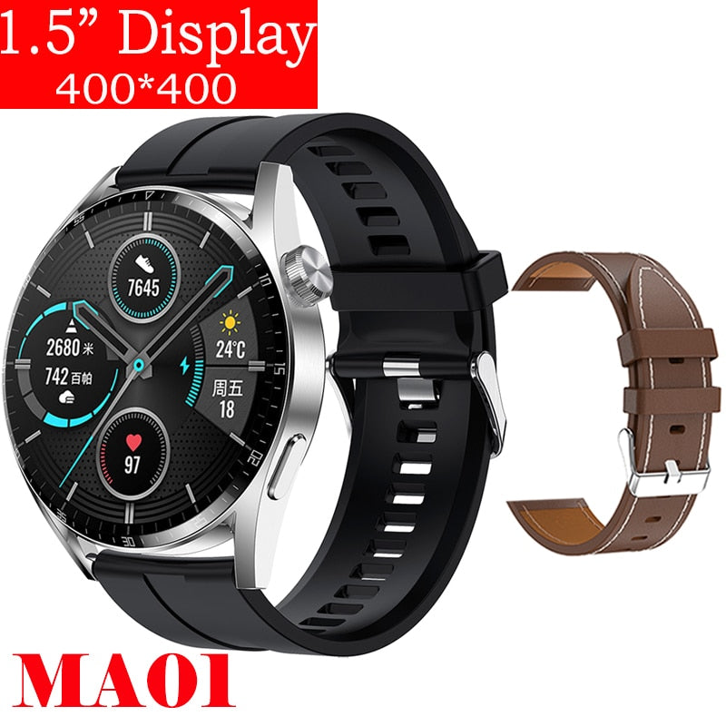 2022 Smart Watch Men Android GT3 1.5 inch Always Display Bluetooth Call IP68 Wateroproof Smartwatch for Men Huawei Xiaomi Iphone - Executive-Skincare