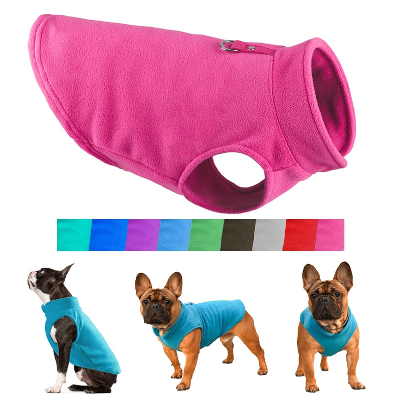 Winter Fleece Pet Dog Clothes Puppy Clothing French Bulldog Coat Pug Costumes Jacket For Small Dogs Chihuahua Vest Yorkie Kitten - Executive-Skincare