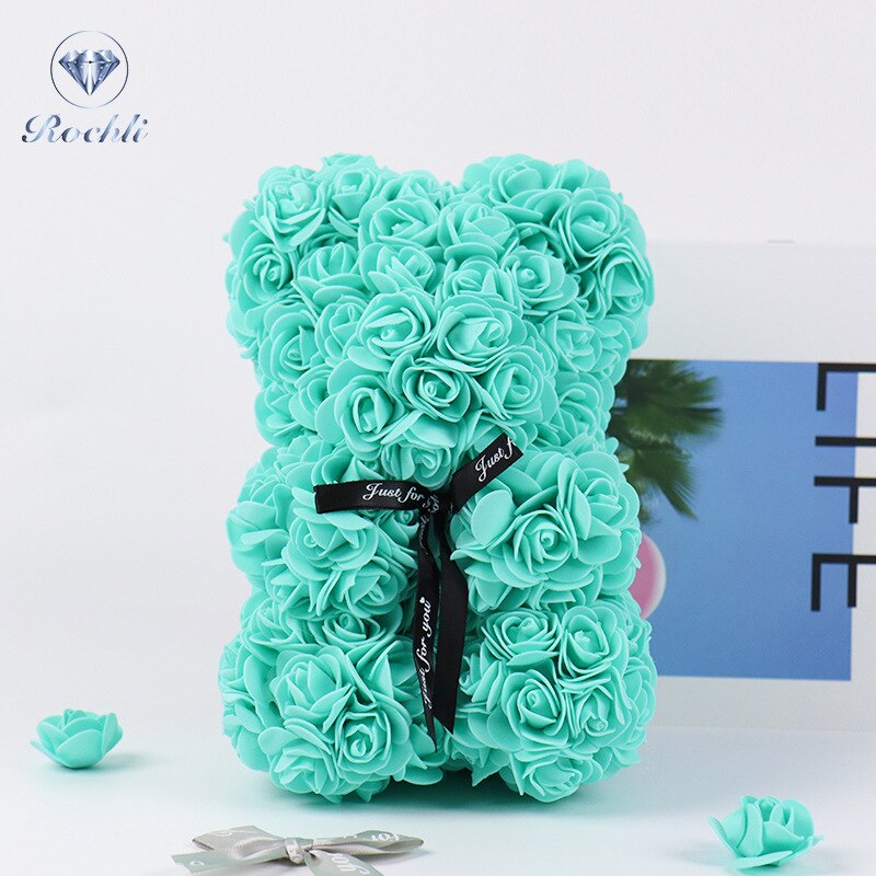 25cm Rose Bear Girlfriend Anniversary Christmas Valentine&#39;s Day Gift Birthday Present For Wedding PartyArtificial Flowers - Executive-Skincare