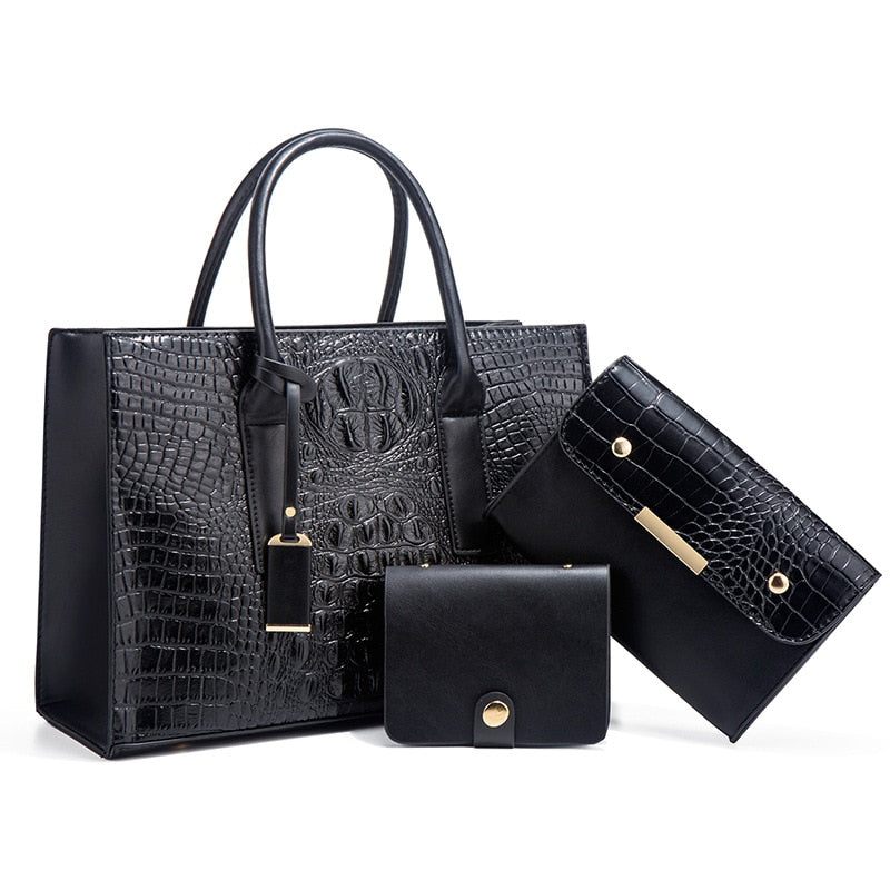 Alligator Leather Luxury Handbag Women Bags Designer 2022 Brand Clutch Purse Female Tote Bag Ladies Shoulder Crossbody Bolsa Sac - Executive-Skincare